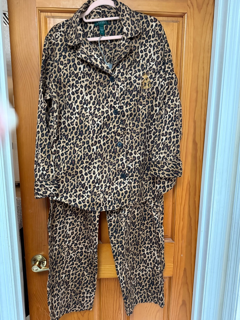 Ralph Lauren Leopard Print Pajama Set